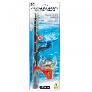 CANNA DA PESCA TELESCOPICA  CON MULLINELLO 155 CM