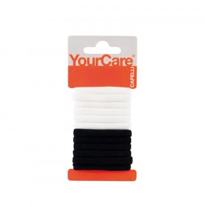 ELASTICI NO CLIP MEDIUM BIANCO NERO 12 PZ