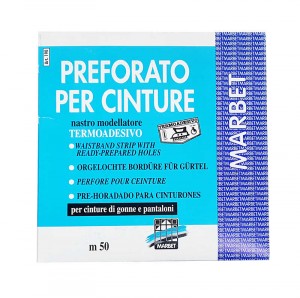 PREFORATO PER CINTURE TERMOADESIVO 50 METRI NERO MARBET