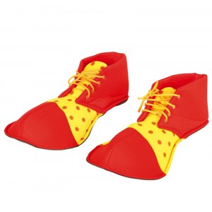 SCARPE PAGLIACCIO ROSSO/GIALLO 36 CM