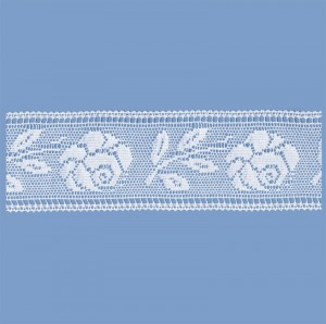 MERLETTO INCASSO COTONE 46 MM BIANCO 10 METRI