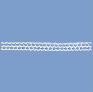 MERLETTO COTONE 15 MM BIANCO 20 METRI