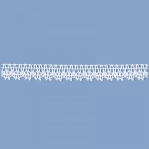 MERLETTO COTONE 17 MM BIANCO 20 METRI