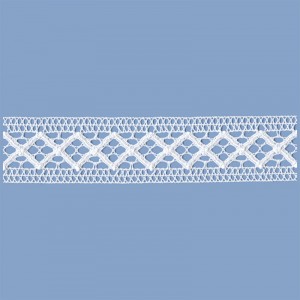 MERLETTO INCASSO COTONE 33 MM BIANCO 10 METRI