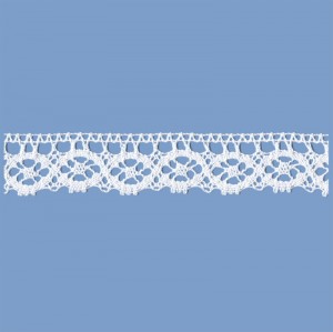 MERLETTO COTONE 28 MM BIANCO 10 METRI
