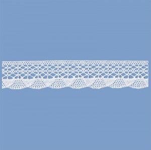 MERLETTO COTONE 30 MM BIANCO 20 METRI