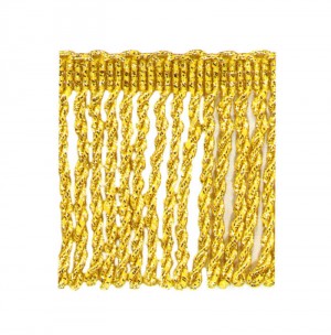 PASSAMANERIA CON FRANGIA 60 MM 20 METRI COLORE ORO
