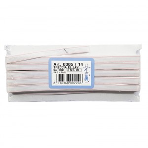 TRECCIA ELASTICA LAVABILE 9 MM 20 METRI COLORE BCO