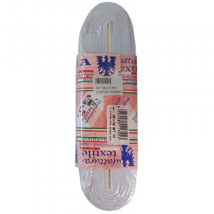 ELASTICO MORBIDO PER SLIP 15 MM 10 METRI COLORE BIANCO
