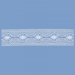 MERLETTO INCASSO COTONE 33 MM BIANCO 10 METRI