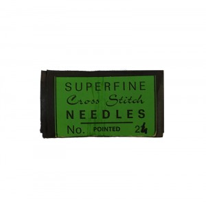 AGHI LANA CON PUNTA SUPERFINE CROSS STITCH MISURA 23 CARTINA DA 25 AGHI