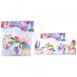 BUSTA SET UNICORNI ALATI 4 PEZZI