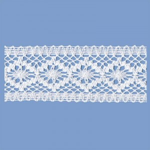 MERLETTO INCASSO COTONE 59 MM BIANCO 10 METRI