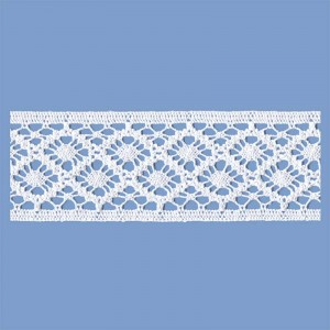 MERLETTO INCASSO COTONE 52 MM BIANCO 10 METRI