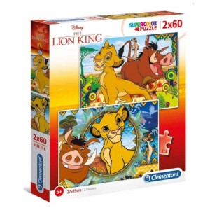 PUZZLE 2X60 LION KING CLEMENTONI