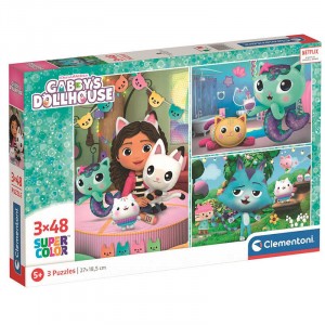 PUZZLE 3X48 GABY'S DOLLHOUSE CLEMENTONI