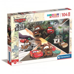 PUZZLE 104 MAXI CARS ON THE ROAD CLEMENTONI