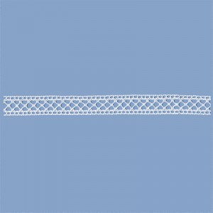 MERLETTO INCASSO COTONE 14 MM BIANCO 20 METRI