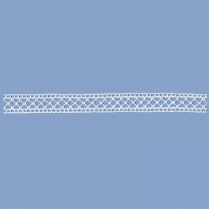 MERLETTO INCASSO COTONE 14 MM BIANCO 20 METRI