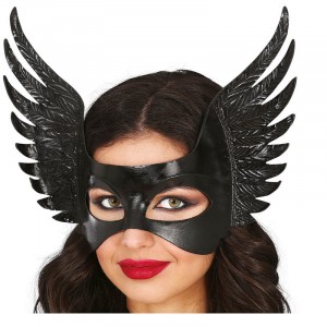 MASCHERA NERA CON ALI