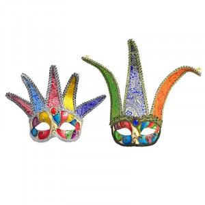 MASCHERA VENEZIANA DEL GIULLARE 6 COLORI