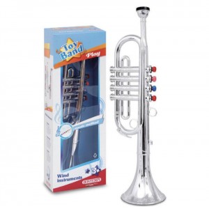 TROMBA CROMATA GRANDE 41,5 CM A 4 NOTE BONTEMPI