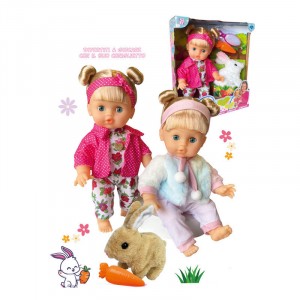 TRECCIABELLA 36 CM CON CONIGLIO MOVIMENTO E SUONI