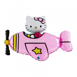 PALLONI ARGENTATI HELLO KITTY AEREO