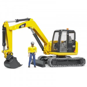 CAT MINI SCAVATORE CON FIGURA BRUDER