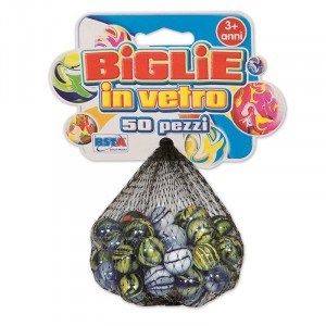 RETE BIGLIE VETRO 50 PZ. DIAM.1,5 CM