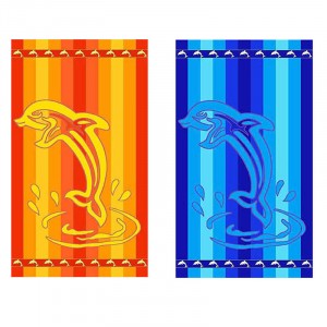 TELO MARE SWEET STRIPE DOLPHIN CM 90X165 GR 640