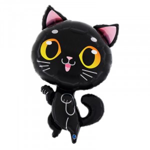 PALLONI ARGENTATI GATTO NERO