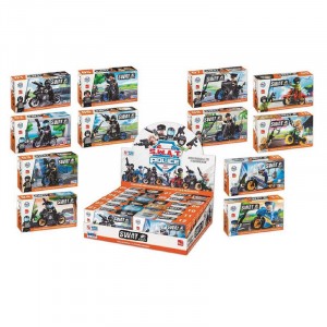 SET COSTRUZIONI SWAGT MOTO E PERSONAGGIO 12 ASS.
