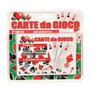 2 MAZZI DA 54 CARTE DA GIOCO