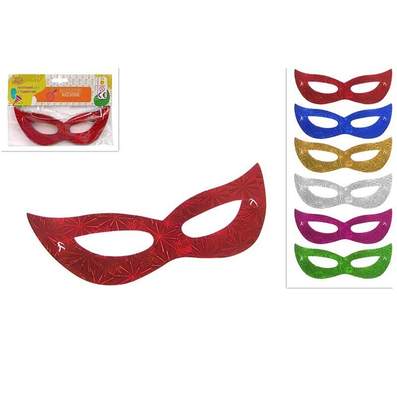 MASCHERE IN CARTA METALLIZZATE 10 PEZZI