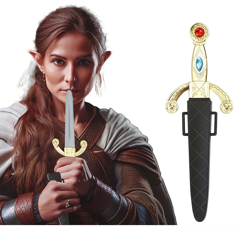 PUGNALE MEDIEVALE CON FODERO 26 CM