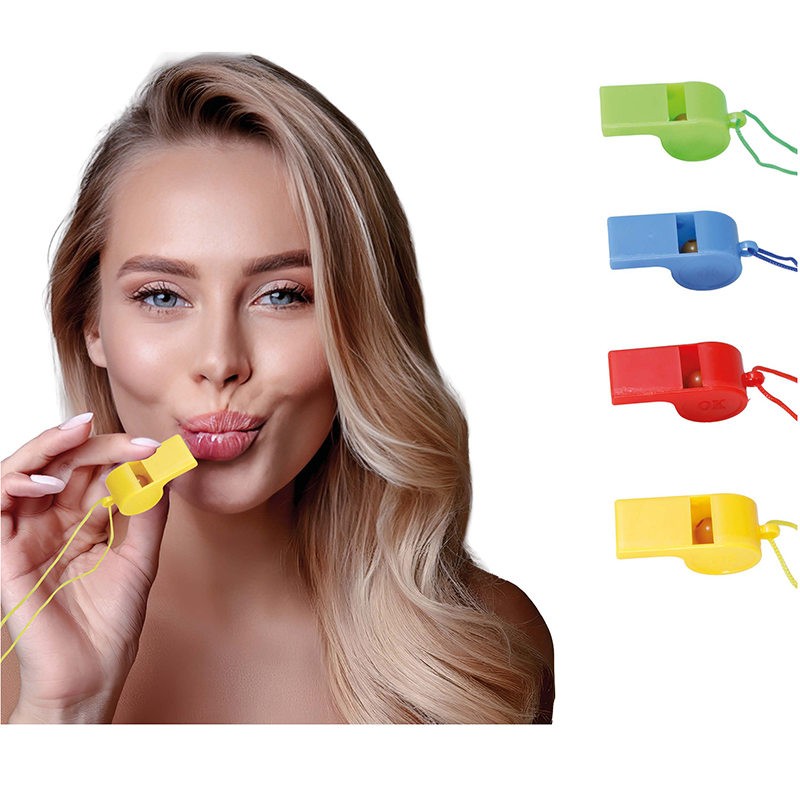 CONFEZIONE 4 FISCHIETTI CON CORDINO COL.ASS