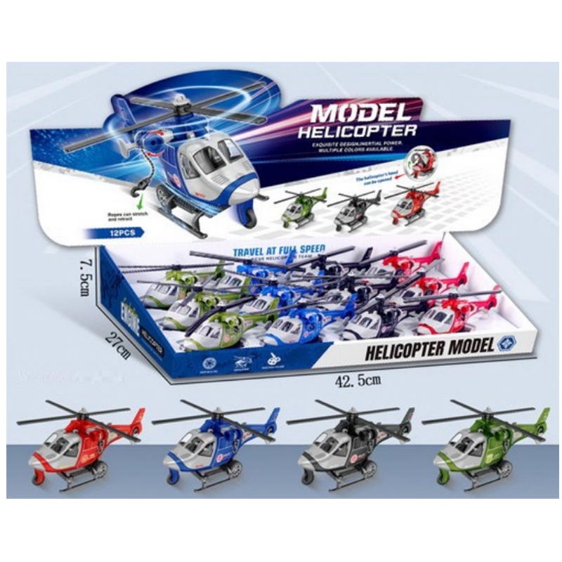 ELICOTTERO A FRIZIONE HELICOPTER MODEL 4COL 14 CM