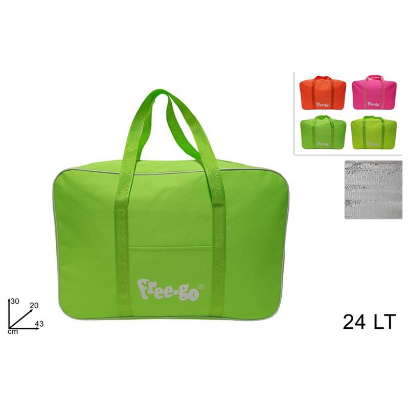 BORSA FRIGO GRANDE COLORI FLUO 4COLORI 24 LT