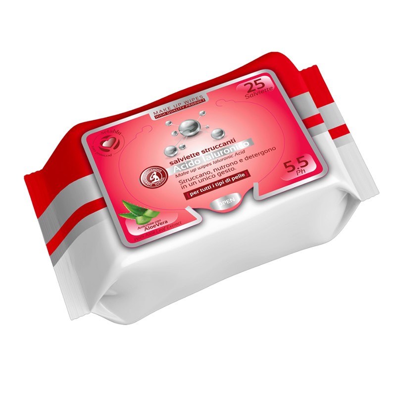 SALVIETTE STRUCCANTI ACIDO IALURONICO 25 PZ