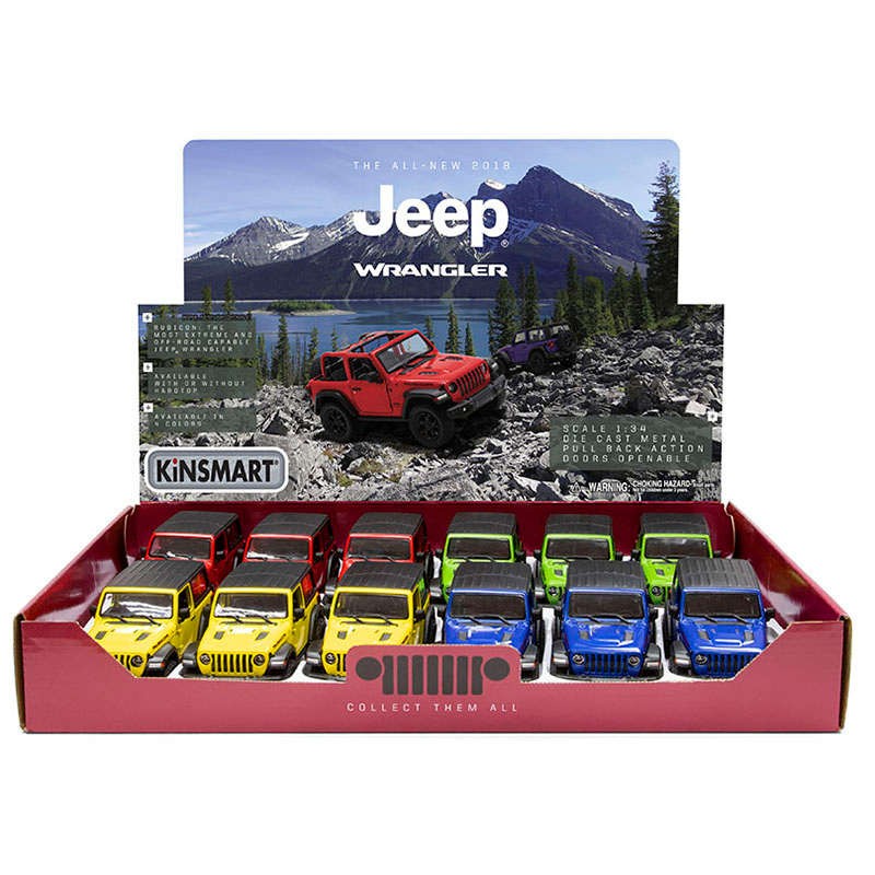 D:CAST 1:34 JEEP WRANGLER HARDTOP IN DISPLAY KINSMART