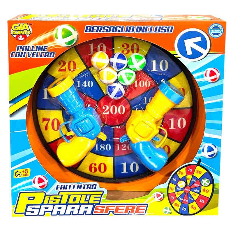 PISTOLA SPARA SFERE CON BERSAGLIO