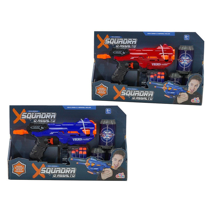 PISTOLA 25 CM C/8 DARDI+3 BERSAGLI 2ASS