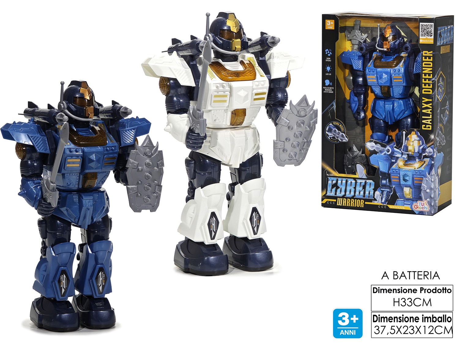 ROBOT CYBER WARRIOR 33 CM B/O 2ASS