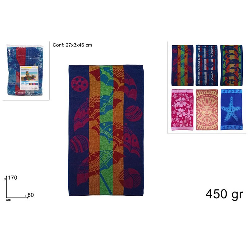 TELO MARE COTONE / SPUGNA 80X160 430 GR