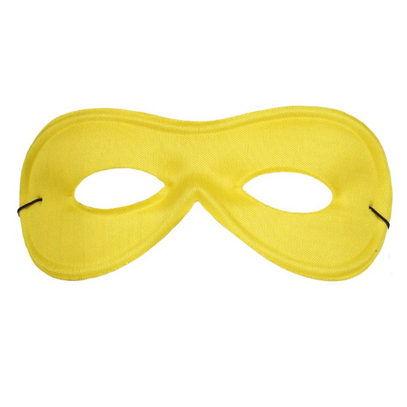 MASCHERA PIERROT GIALLA IN SETA EXTRA