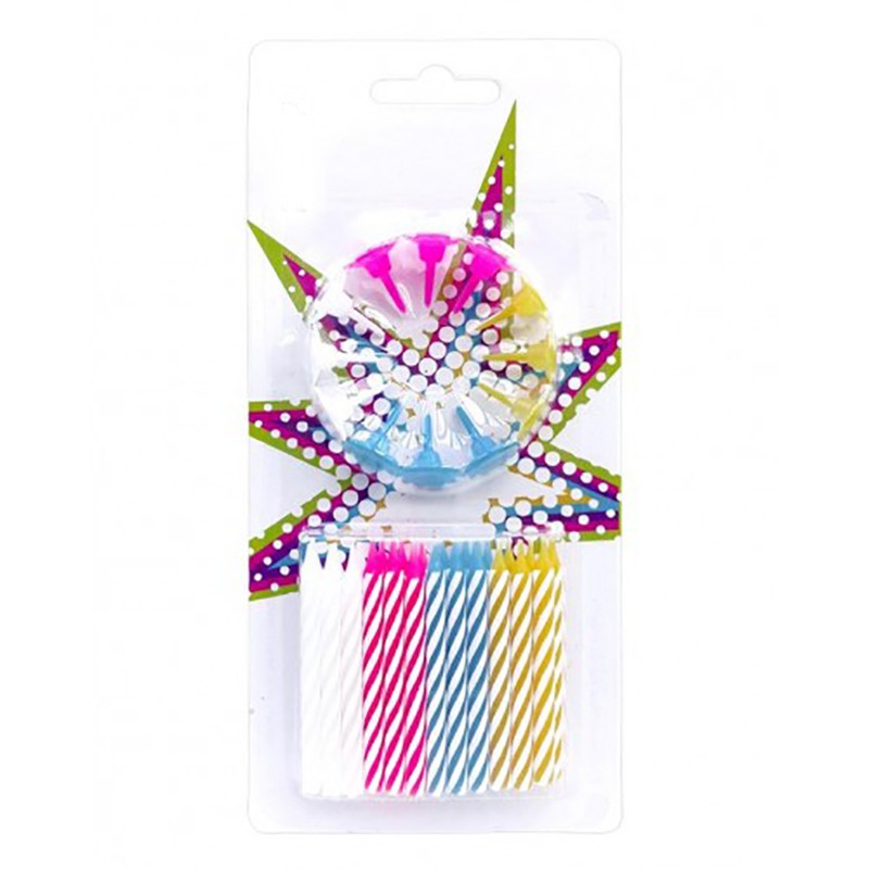 CANDELINE MULTICOLORE 24 PZ