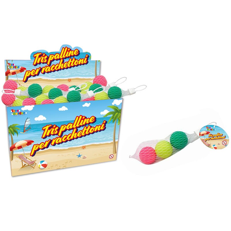 SET 3 PALLINE RACCHETTA SPIAGGIA