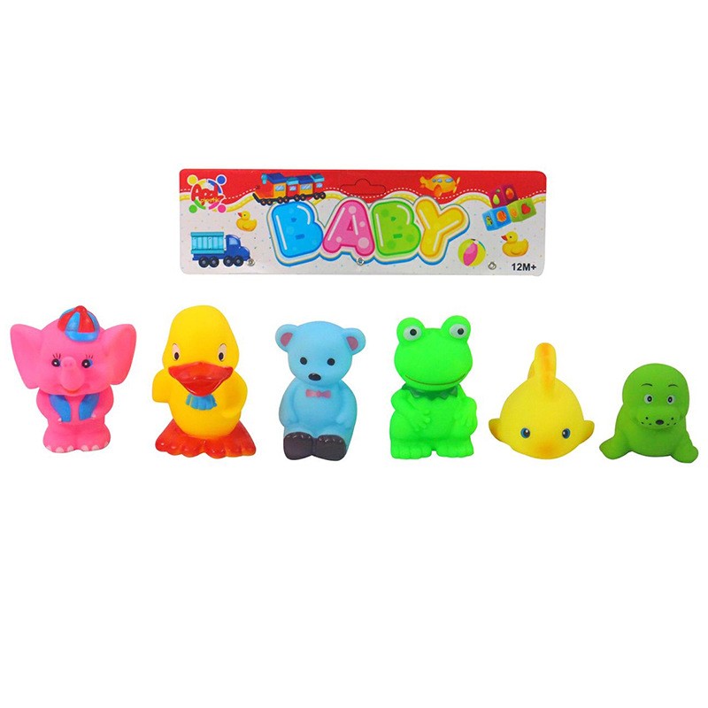 SET SERIE MORBIDONI 6 PZ ANIMALI  CON SUONO