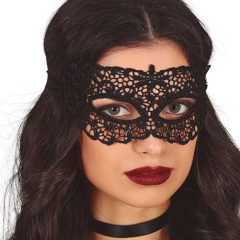 MASCHERA NERA IN PIZZO